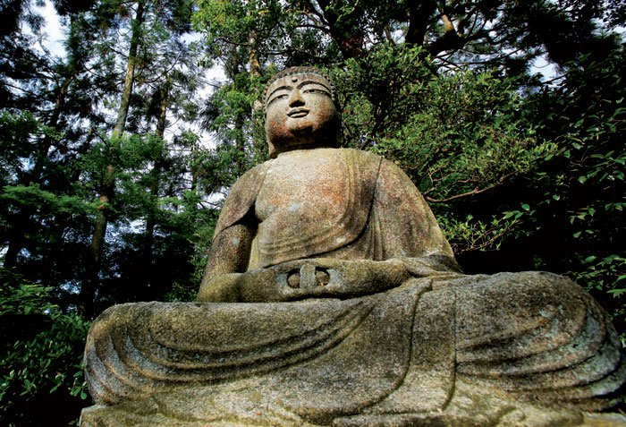 Eden od tisočih kipov Bude v Kjotu, mestu tisočih templjev.