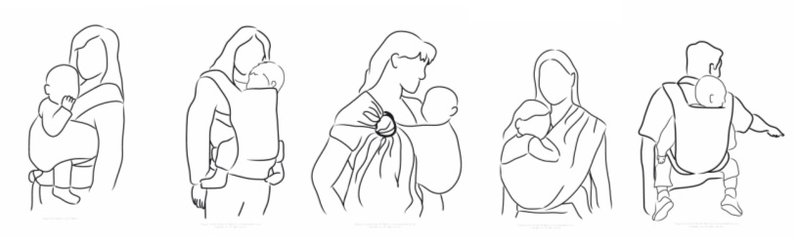Načini nošenja dojenčkov v nosilkah